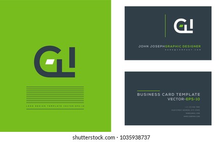 Letters G I G & I joint logo icon with business card vector template.