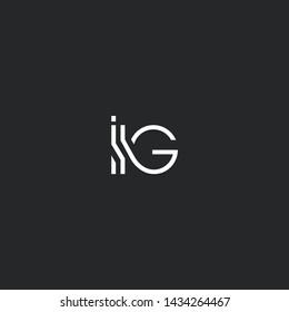Letters I I G Joint logo icon vector element.