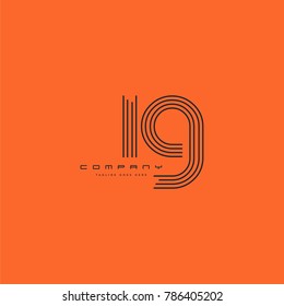 Letters I & G joint logo icon. Stroke letter vector element.