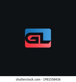 Letters G L logo. Vector illustration.