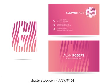 Letters G I Logo icon with Business Card Template Vector.