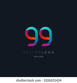 Letters G G, G & G logo, multi colour letters icon vector template.