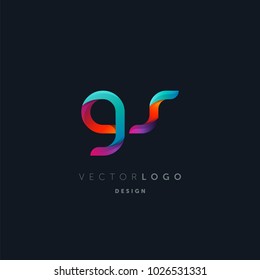 Letters G S, G & S logo, multi colour letters icon vector template.