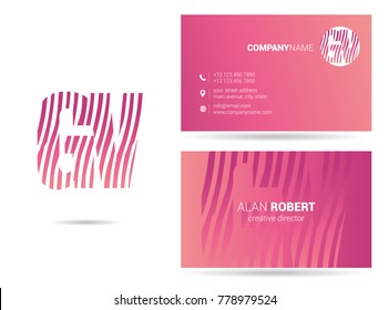 Letters G V Logo icon with Business Card Template Vector.