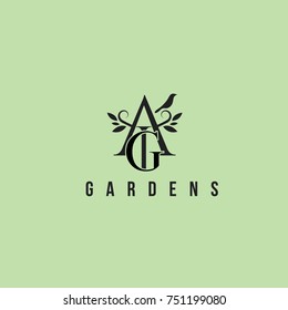 Letters A and G vector luxury monogram
