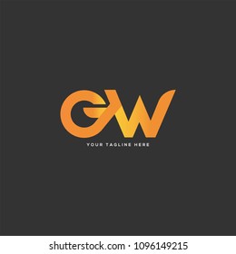 Letters G & W joint logo icon vector template.