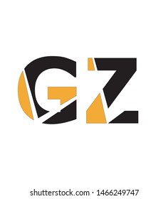 letters g and z in black and yellow