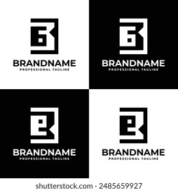 Letters GB or EB Monogram Logo, suitable for any business GB, BG, EB, or BE initials