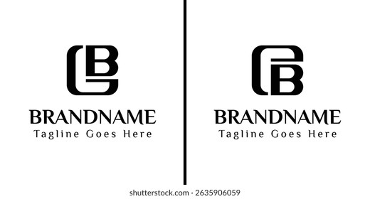 Buchstaben GB und EB Monogramm Logo, für Unternehmen mit GB BG EB BE Initialen
