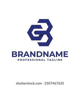 Letters GB Hexagon Logo, suitable for any business with BG or GB initials