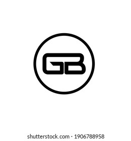 las letras GB. Vector de logotipo mínimo en fondo blanco