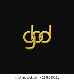 Logotipo de las letras GBD Simple Moderno Limpio
