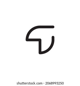 
letters G,c and v simple symbol logo vector