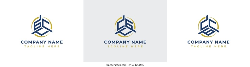 Letters GCC, CGC, CCG Monogram Logo Set, suitable for any business with GCC, CGC, CCG initials