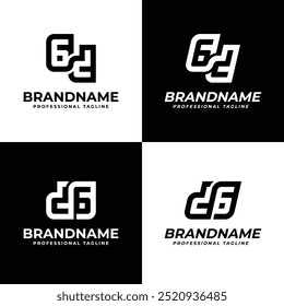 Logotipo de las letras GD y DG Monogram, adecuado para cualquier negocio con iniciales GD o DG