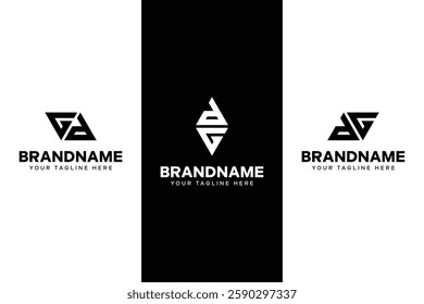 Letters GD and DG Triangle Logo, suitable for any business with GD or DG initials