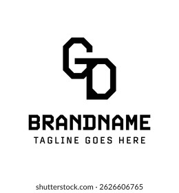 Letters GD Monogram Logo, suitable for any brand with DG or GD initials