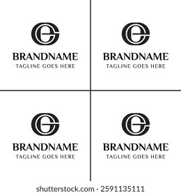 Letters GE EE GG EG Monogram Logo, for any business or identity with GE EE GG EG initials