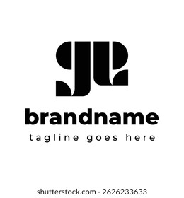 Letras GE Monogram Logo, adequado para qualquer negócio com iniciais GE ou EG