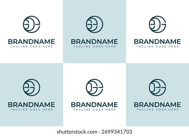 Letters GEO GOE EGO EOG OGE OEG Monogram Logo, suitable for any business