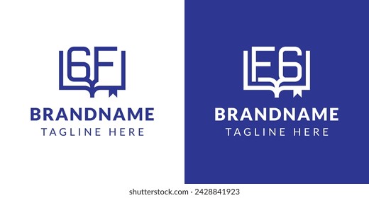 Letters GF and FG Book Logo, suitable for business related to book with FG or GF intials