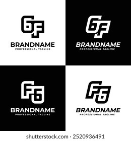 Letters GF and FG Monogram Logo, suitable for any business with GF or FG initials
