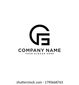 Letters GF logo. Vector illustration