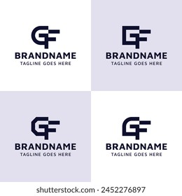 Letras GF Monogram Logo Set, adecuado para cualquier negocio con iniciales FG o GF.