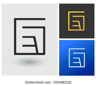 Letters GF OF, logo design vector icon template