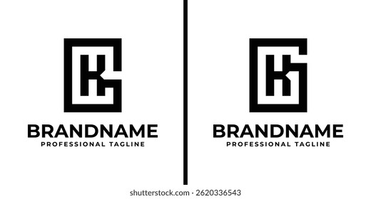 Letters GK Monogram Logo, suitable for any business with GK or KG initials