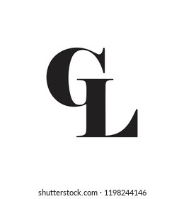 letters gl linked monogram logo 