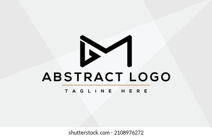 letras gm vinculado al vector del logotipo de monograma