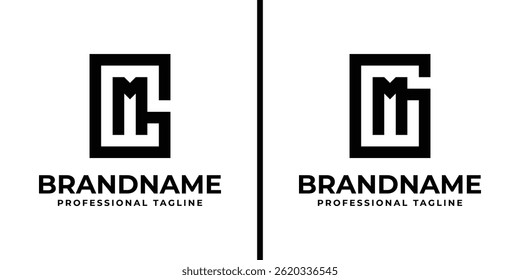 Letters GM Monogram Logo, suitable for any business with GM or MG initials