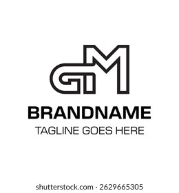 Logotipo del monograma de GM, conveniente para cualquier marca con las iniciales de GM o MG