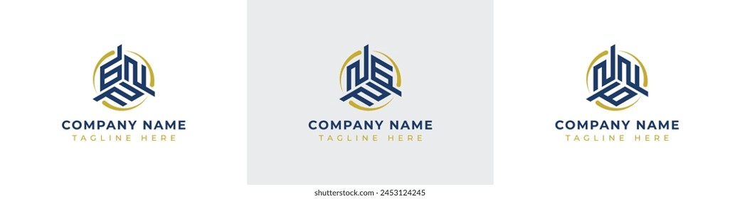Letters GNN, NNG, NGN Monogram Logo Set, suitable for any business with GNN, NNG, NGN initials