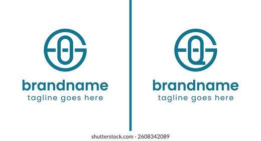 Letters GO GQ Monogram Logo, symbolizing professionalism, and modern identity