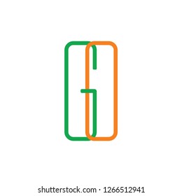 letters go linked lines logo vector