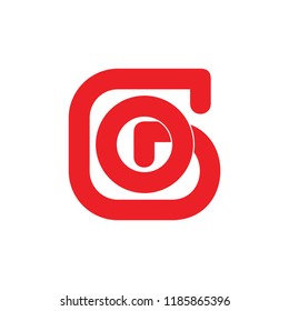 letters go linked logo vector