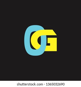 letters go linked overlap logo vector