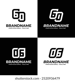 Letras GO e OG Monograma Logotipo, adequado para qualquer negócio com GO ou OG iniciais