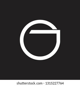 letters go simple circle geometric line logo