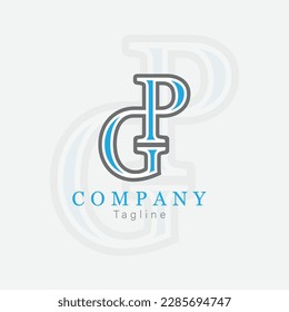 letters GP mascot style logo