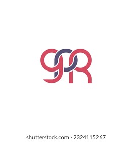 Diseño del logotipo del Monograma GPR de las letras