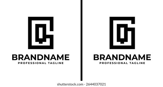 Letters GQ Monogram Logo, suitable for any business with QG or GQ initials