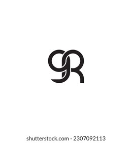 Letters GR Monogram logo design