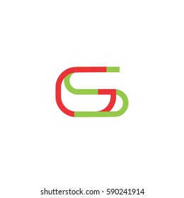 letters GS design logo vector