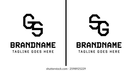 Letters GS and SG Monogram Logo, suitable for any business with SG or GS initials