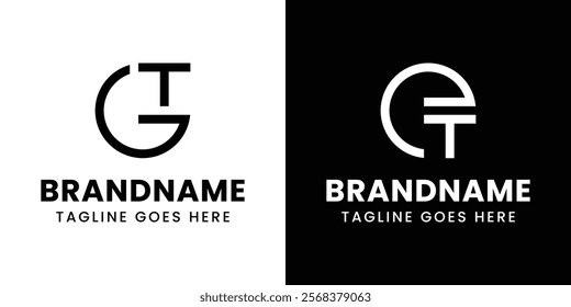 Letters GT and ET Monogram Logo, for any business with GT TG ET TE initials