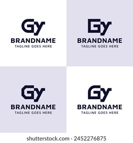Letters GY Monogram Logo Set, suitable for any business with YG or GY initials.