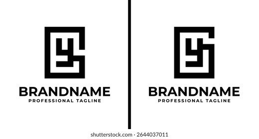 Letters GY Monogram Logo, suitable for any business with YG or GY initials